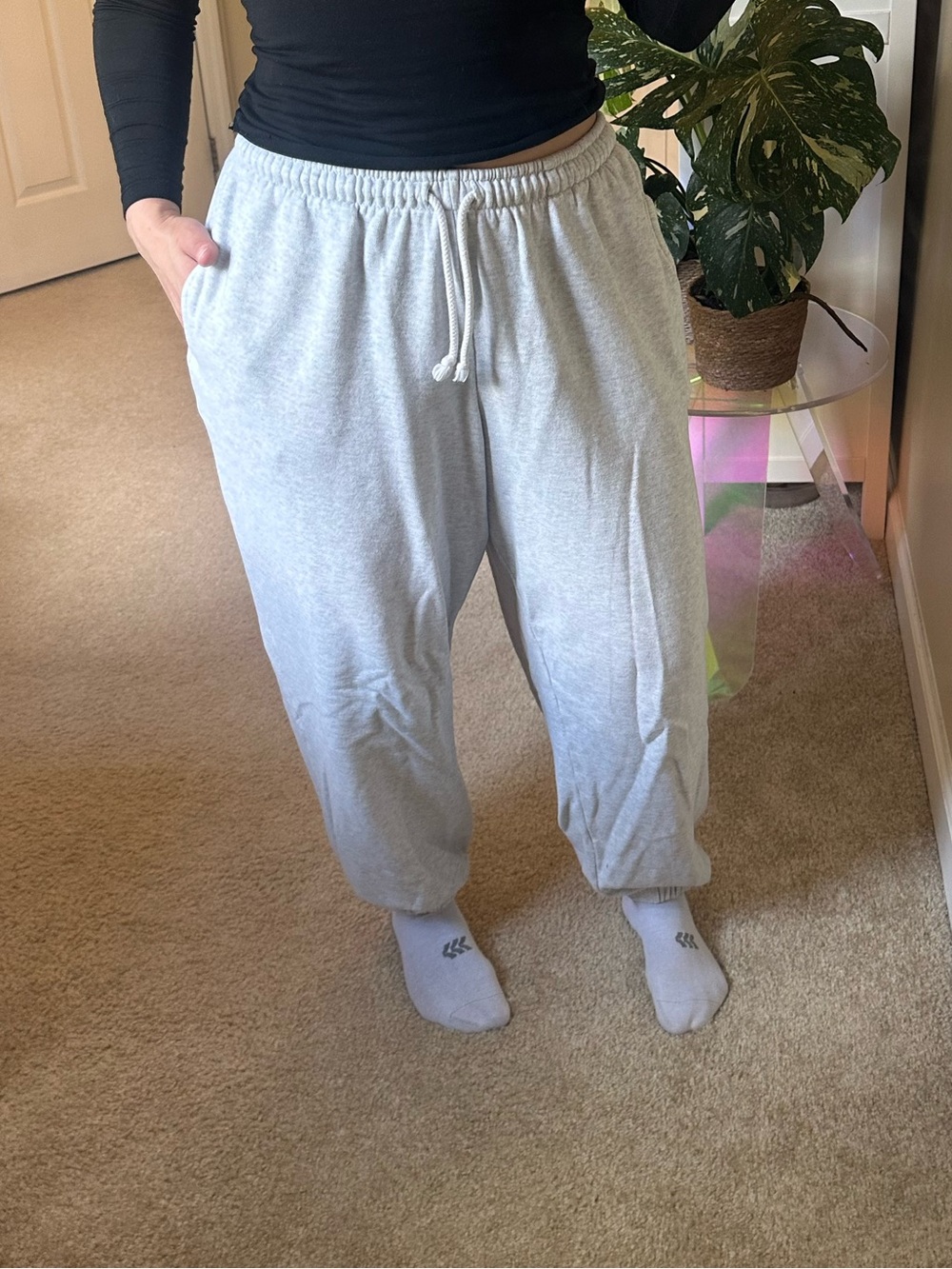 American Eagle Light Gray Sweatpants